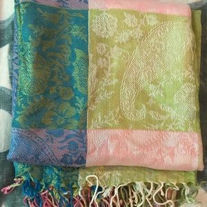 Pastel colored pashmina scarf
